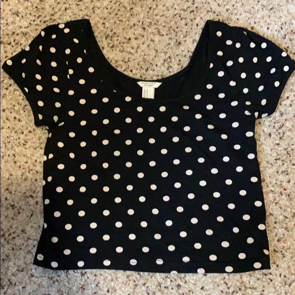 Forever 21 Polkadot Crop Top
